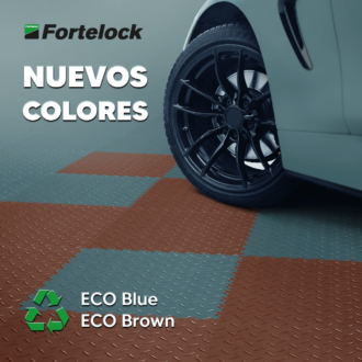NUEVO – Baldosas de PVC Fortelock en nuevos colores ECO Blue y ECO Brown
